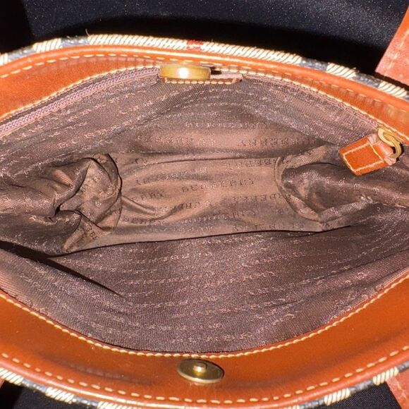 Used in great condition Burberry Beige and Brown Checkered Women's small tote - Picture 6 of 9